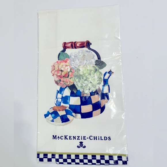 MacKenzie Childs Hydrangea Dish Towel NWT - Picture 7 of 7